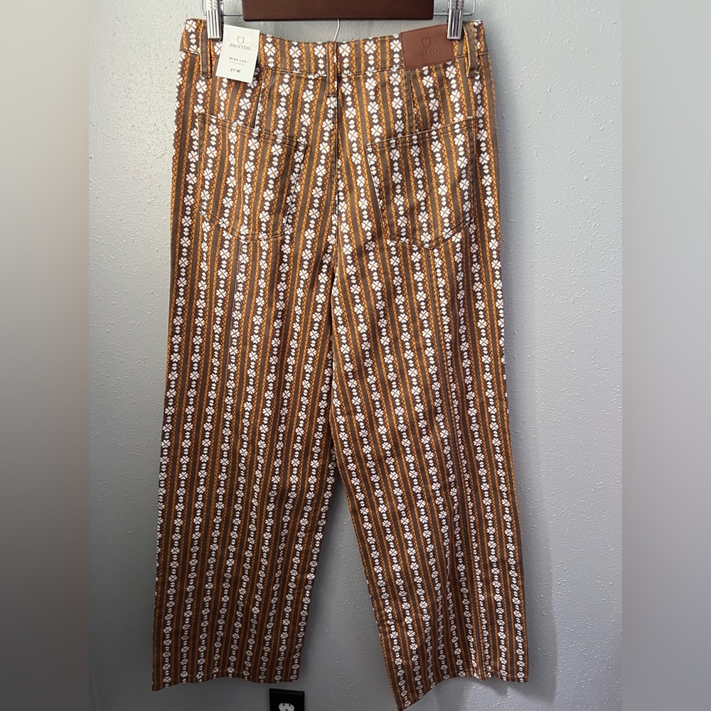 Brixton Providence Cropped Wide Leg Denim In Twig Size 27 New - Picture 4 of 14